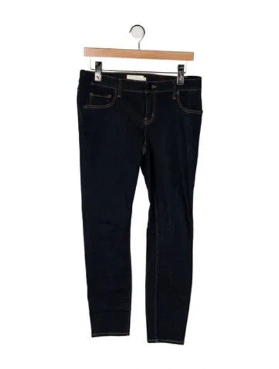 Pre-owned Hatch Mid-rise Skinny Leg Jeans In Blue