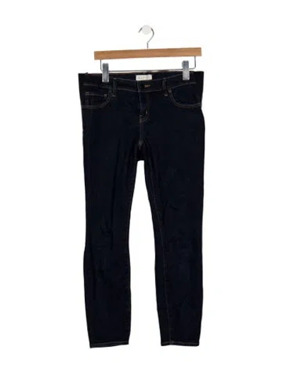 Pre-owned Hatch Mid-rise Skinny Leg Jeans In Blue