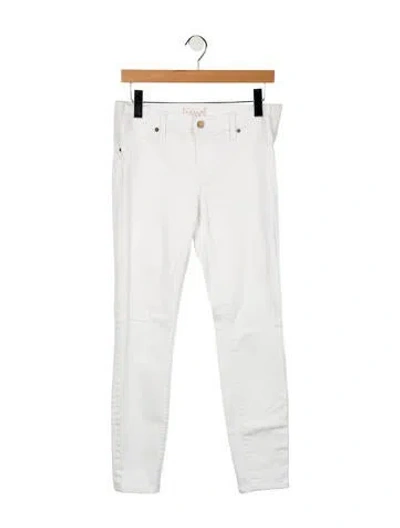 Pre-owned Hatch Mid-rise Skinny Leg Jeans In White