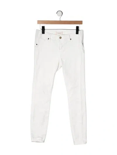 Pre-owned Hatch Mid-rise Skinny Leg Jeans In White