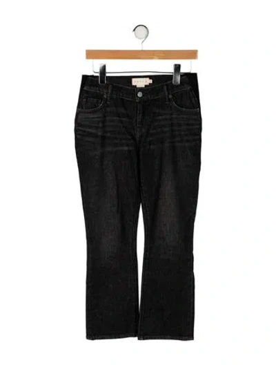 Pre-owned Hatch Mid-rise Straight Leg Jeans In Black