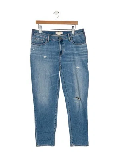 Pre-owned Hatch Mid-rise Straight Leg Jeans In Blue