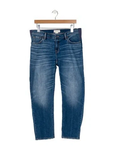 Pre-owned Hatch Mid-rise Straight Leg Jeans In Blue