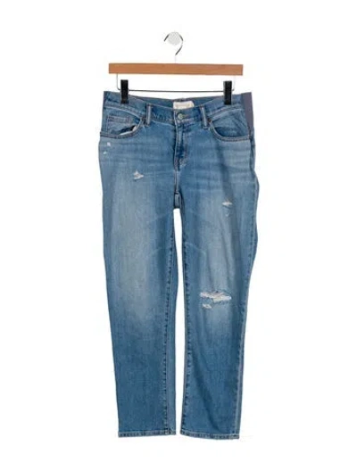 Pre-owned Hatch Mid-rise Straight Leg Jeans In Blue