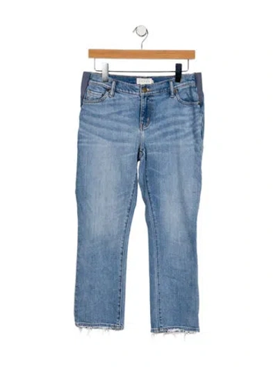 Pre-owned Hatch Mid-rise Straight Leg Jeans In Blue