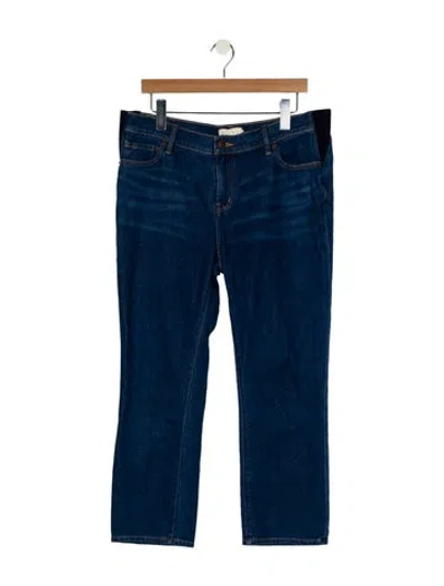 Pre-owned Hatch Mid-rise Straight Leg Jeans In Blue