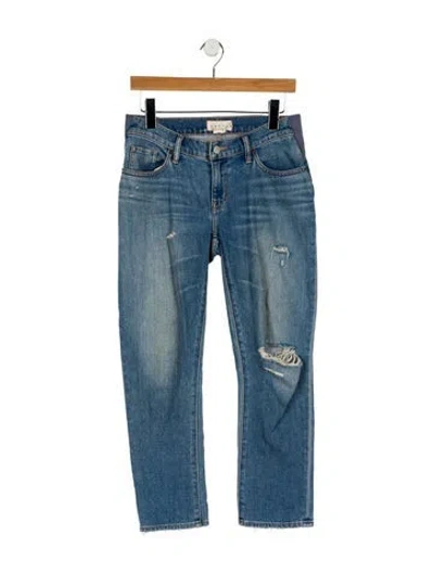 Pre-owned Hatch Mid-rise Straight Leg Jeans In Blue