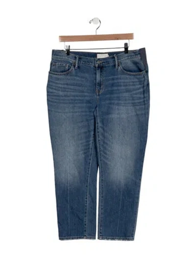 Pre-owned Hatch Mid-rise Straight Leg Jeans In Blue