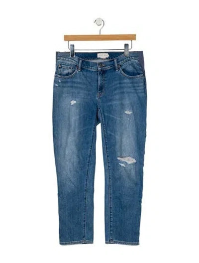 Pre-owned Hatch Mid-rise Straight Leg Jeans In Blue