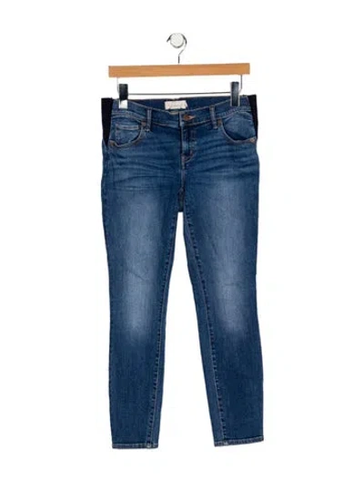 Pre-owned Hatch Mid-rise Straight Leg Jeans In Blue