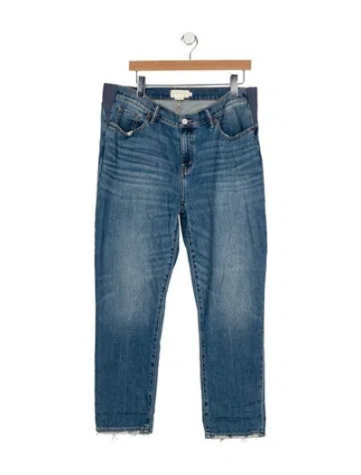 Pre-owned Hatch Mid-rise Straight Leg Jeans In Blue