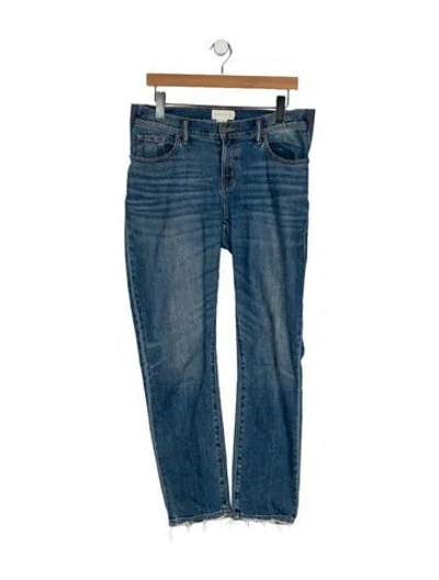 Pre-owned Hatch Mid-rise Straight Leg Jeans In Blue