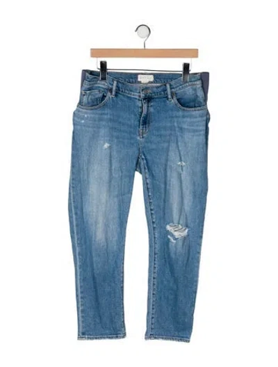 Pre-owned Hatch Mid-rise Straight Leg Jeans In Blue