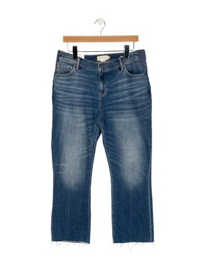 Pre-owned Hatch Mid-rise Straight Leg Jeans In Blue