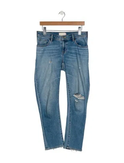 Pre-owned Hatch Mid-rise Straight Leg Jeans In Blue