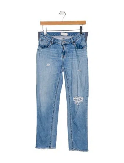 Pre-owned Hatch Mid-rise Straight Leg Jeans In Blue