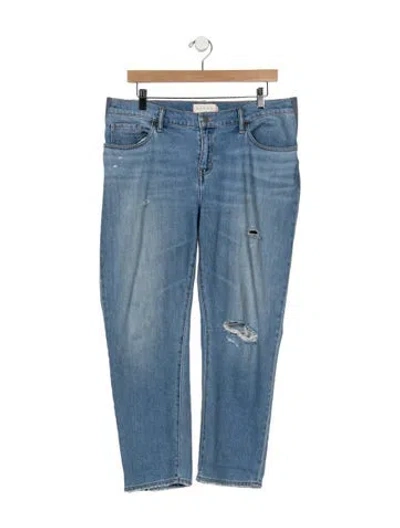 Pre-owned Hatch Mid-rise Straight Leg Jeans In Blue