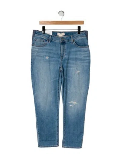 Pre-owned Hatch Mid-rise Straight Leg Jeans In Blue
