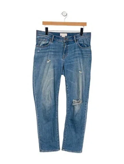 Pre-owned Hatch Mid-rise Straight Leg Jeans In Blue