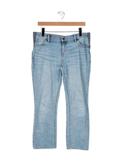 Pre-owned Hatch Mid-rise Straight Leg Jeans In Blue