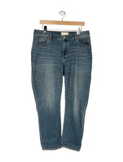 Pre-owned Hatch Mid-rise Straight Leg Jeans In Blue