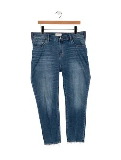 Pre-owned Hatch Mid-rise Straight Leg Jeans In Blue