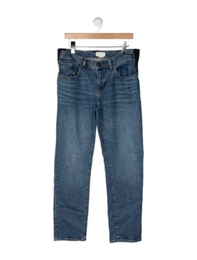 Pre-owned Hatch Mid-rise Straight Leg Jeans In Blue