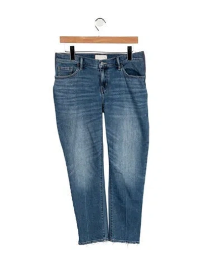 Pre-owned Hatch Mid-rise Straight Leg Jeans In Blue