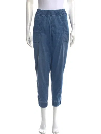 Pre-owned Hatch Mid-rise Straight Leg Jeans In Blue