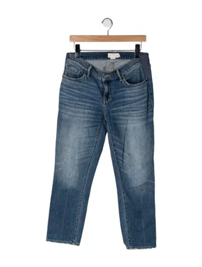 Pre-owned Hatch Mid-rise Straight Leg Jeans In Blue