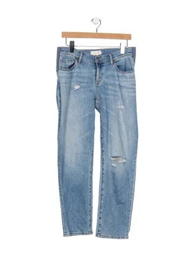 Pre-owned Hatch Mid-rise Straight Leg Jeans In Blue