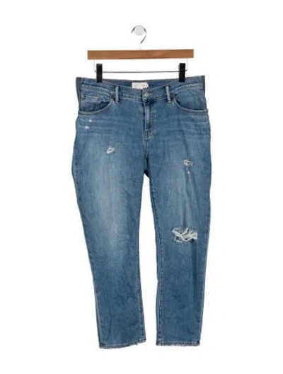 Pre-owned Hatch Mid-rise Straight Leg Jeans In Blue