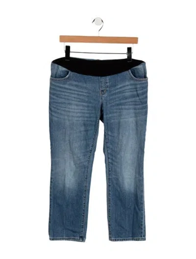 Pre-owned Hatch Mid-rise Straight Leg Jeans In Blue