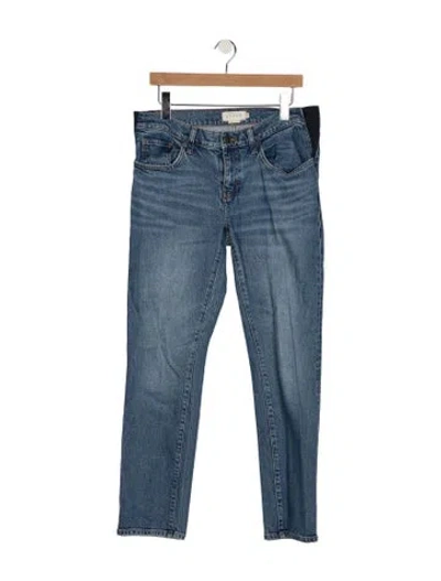 Pre-owned Hatch Mid-rise Straight Leg Jeans In Blue