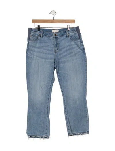Pre-owned Hatch Mid-rise Straight Leg Jeans In Blue