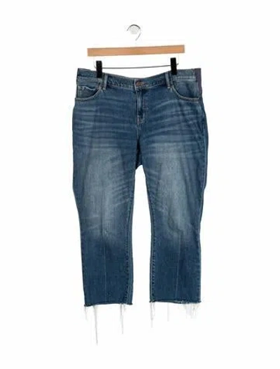 Pre-owned Hatch Mid-rise Straight Leg Jeans In Blue