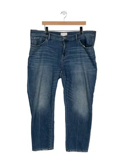 Pre-owned Hatch Mid-rise Straight Leg Jeans In Blue