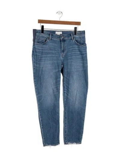 Pre-owned Hatch Mid-rise Straight Leg Jeans In Blue