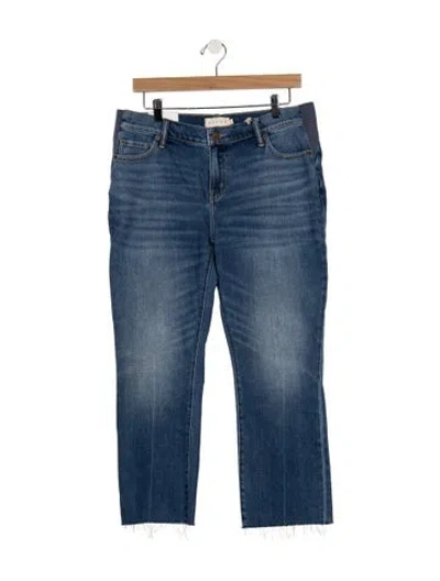 Pre-owned Hatch Mid-rise Straight Leg Jeans In Blue