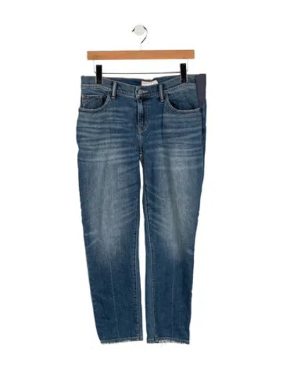 Pre-owned Hatch Mid-rise Straight Leg Jeans In Blue