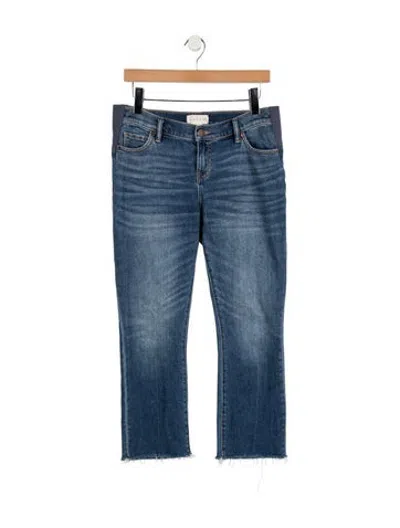 Pre-owned Hatch Mid-rise Straight Leg Jeans In Blue