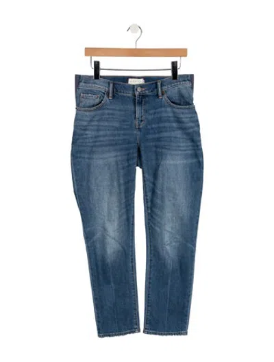 Pre-owned Hatch Mid-rise Straight Leg Jeans In Blue