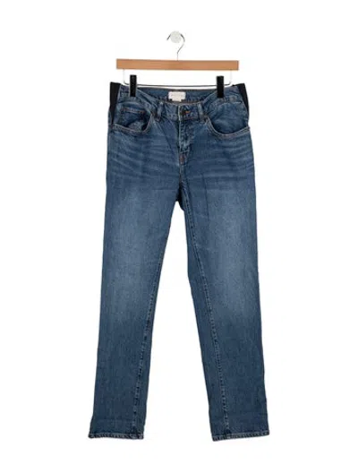 Pre-owned Hatch Mid-rise Straight Leg Jeans In Blue