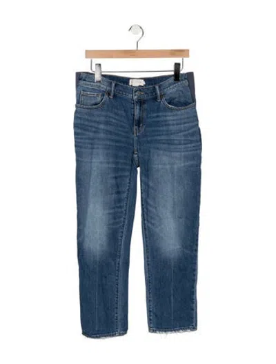 Pre-owned Hatch Mid-rise Straight Leg Jeans In Blue