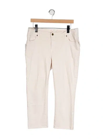 Pre-owned Hatch Mid-rise Straight Leg Jeans In Neutral