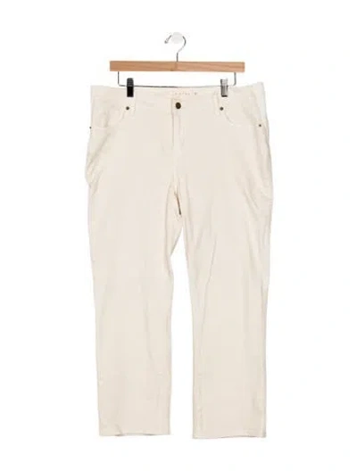 Pre-owned Hatch Mid-rise Straight Leg Jeans In Neutrals