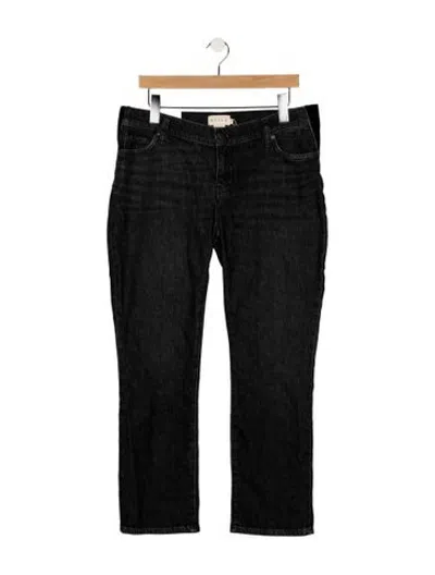 Pre-owned Hatch Mid-rise Straight Leg Jeans W/ Tags In Black