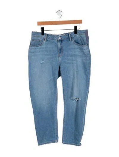 Pre-owned Hatch Mid-rise Straight Leg Jeans W/ Tags In Blue