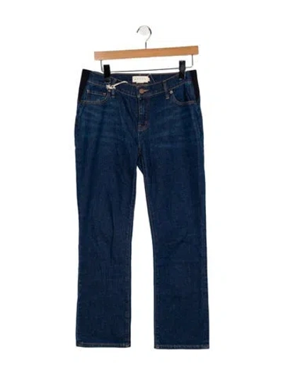 Pre-owned Hatch Mid-rise Straight Leg Jeans W/ Tags In Blue