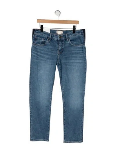 Pre-owned Hatch Mid-rise Straight Leg Jeans W/ Tags In Blue
